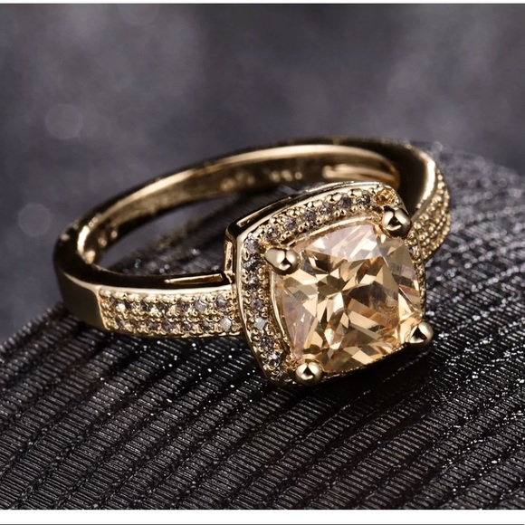 🤪SALE🤪Yellow citrine 18k ring - Picture 3 of 5